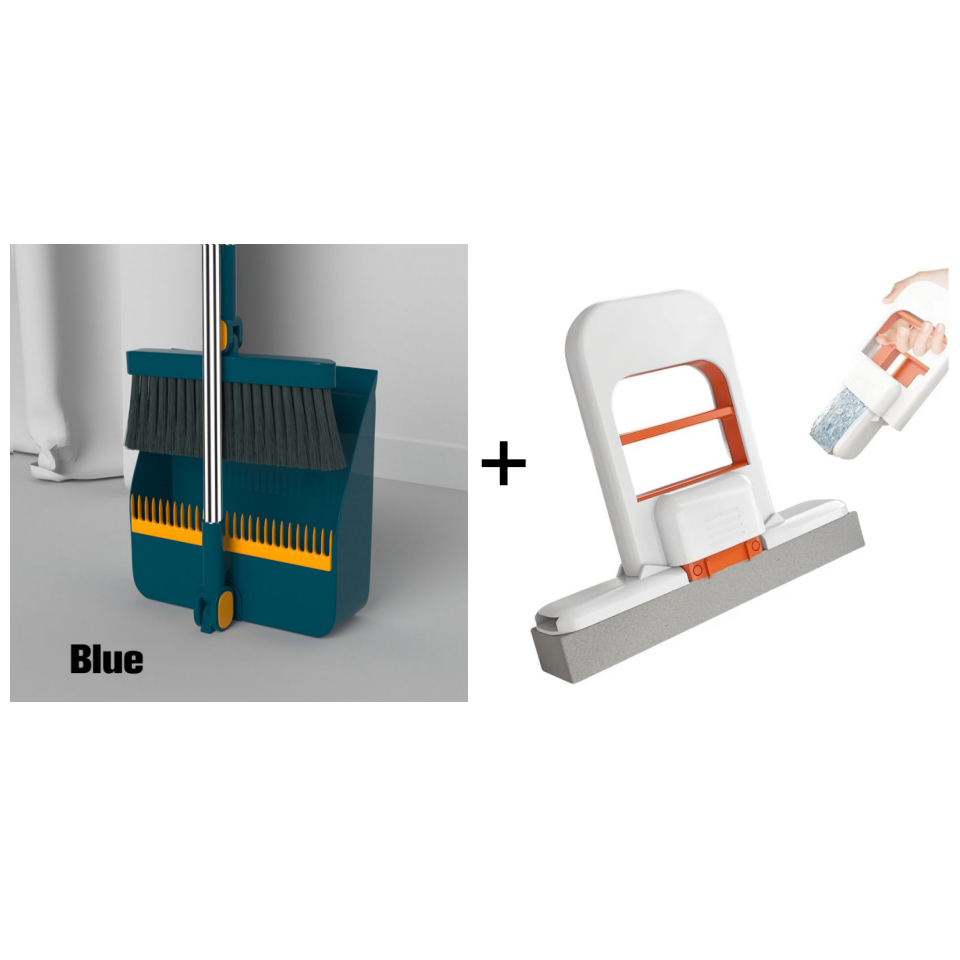 Rotating Broom and Dustpan Set
