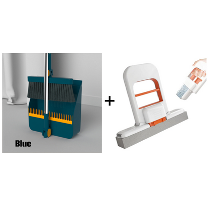 Rotating Broom and Dustpan Set