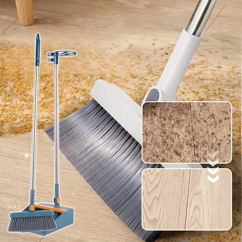 Rotating Broom and Dustpan Set