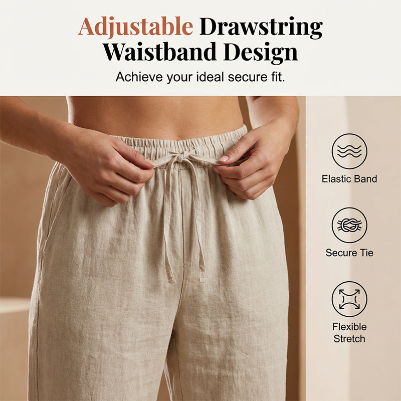 Women's Casual Cotton Linen Capris