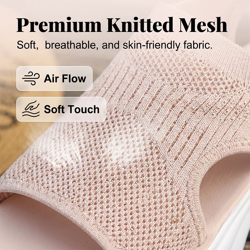 Breathable Mesh Platform Sandals