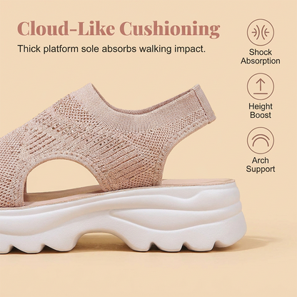 Breathable Mesh Platform Sandals