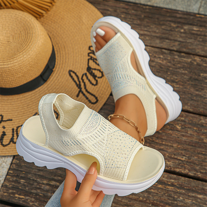 Breathable Mesh Platform Sandals
