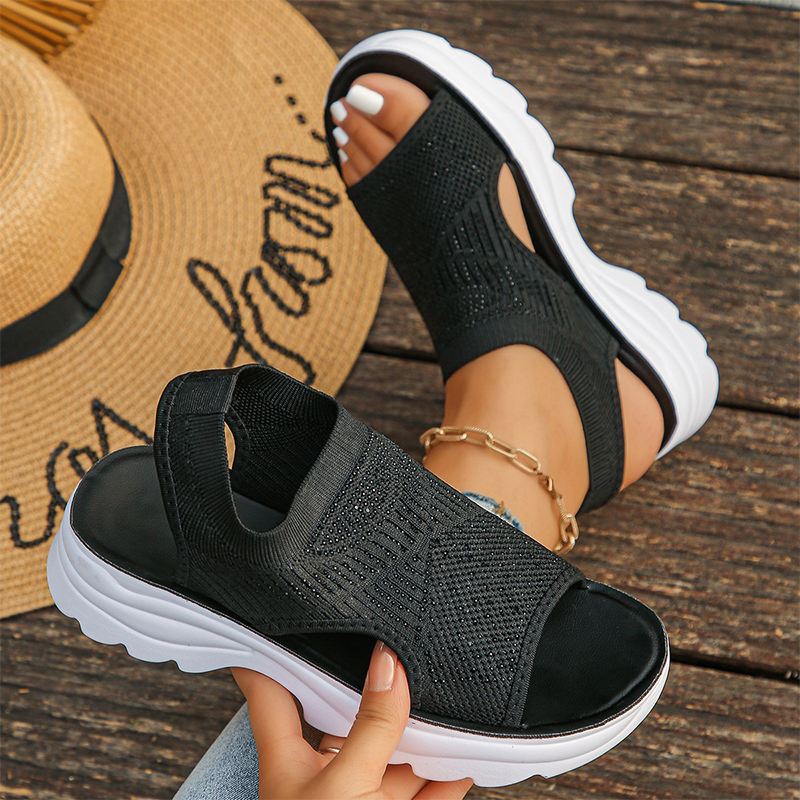 Breathable Mesh Platform Sandals