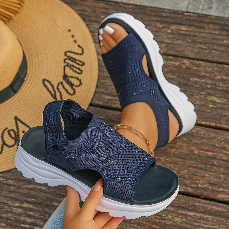 Breathable Mesh Platform Sandals