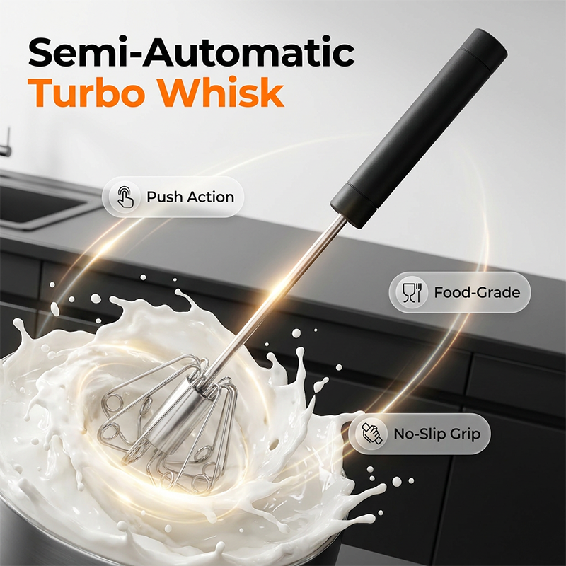 Stainless Steel Semi-Auto Whisk