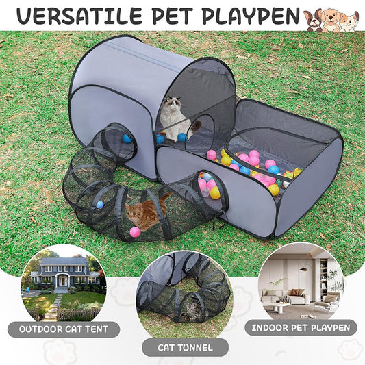 Cat Play Tent with Tunnel