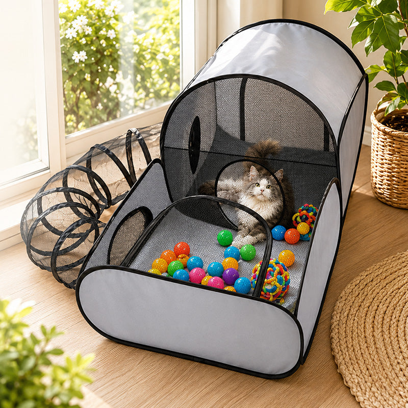 Cat Play Tent with Tunnel