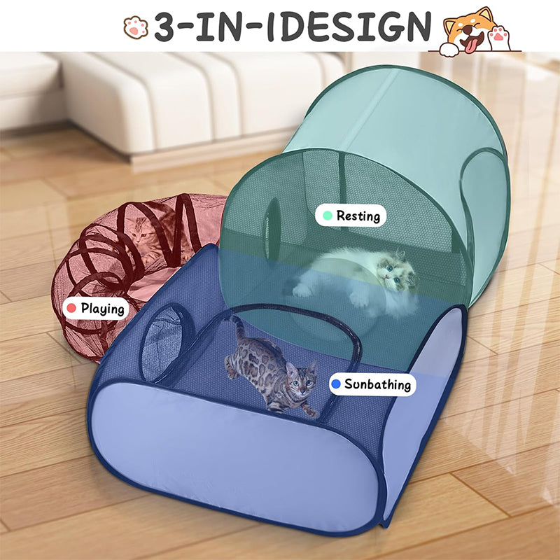 Cat Play Tent with Tunnel