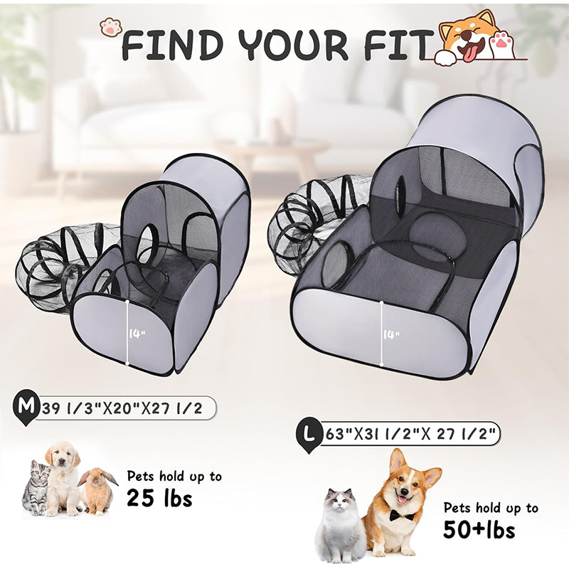 Cat Play Tent with Tunnel