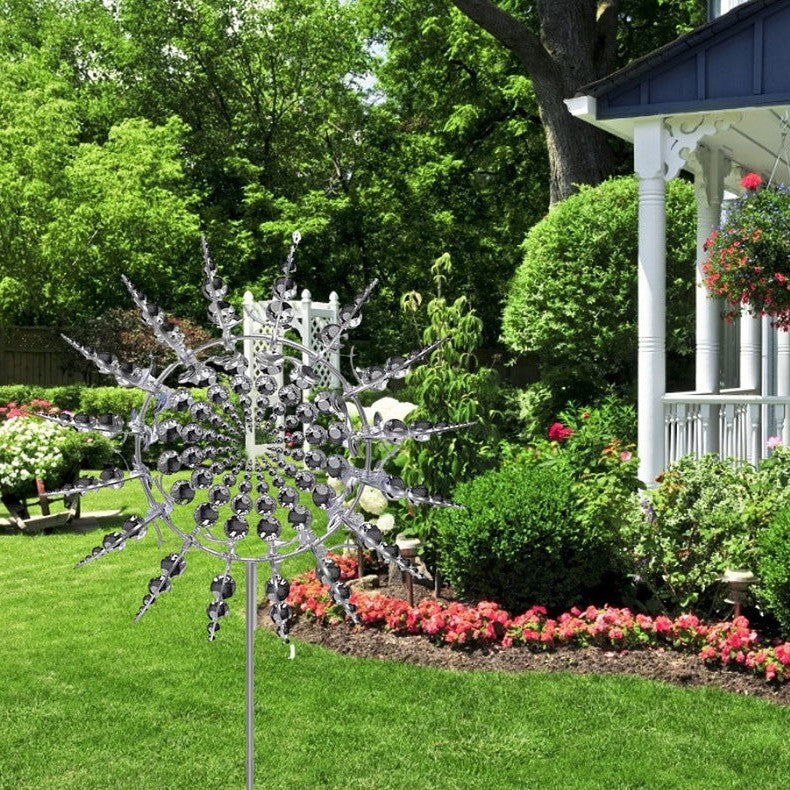 TwirlScape Metal Windmill