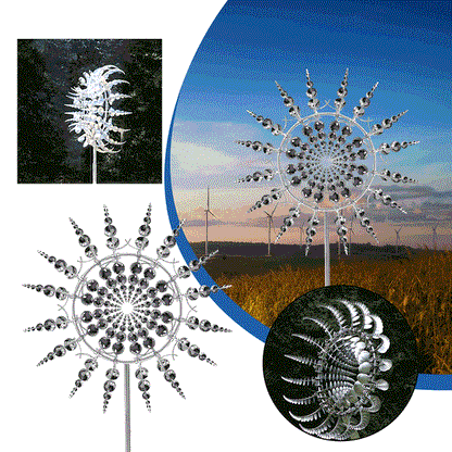 TwirlScape Metal Windmill
